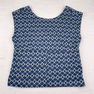 Anthropologie Sleeveless Zip Back Top